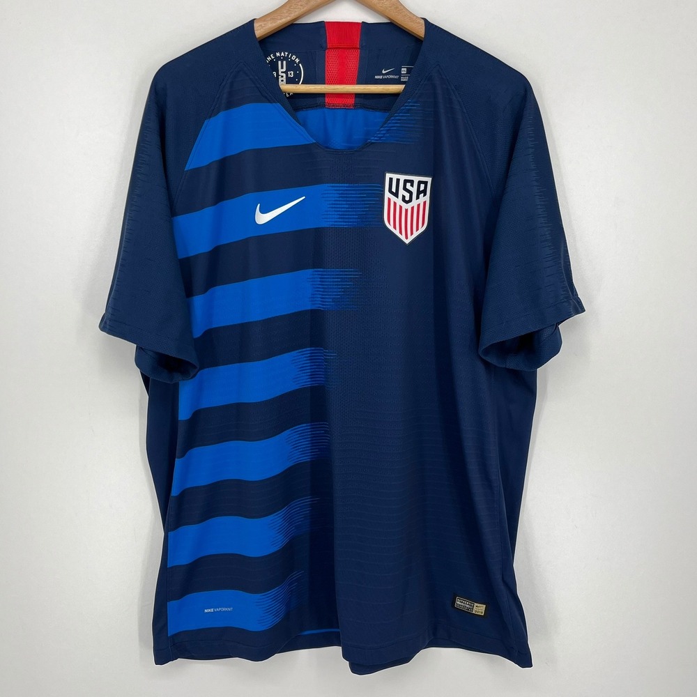 Nike Vaporknit USMNT USA Soccer Jersey Mens XXL Blue Striped 893903-410 2018